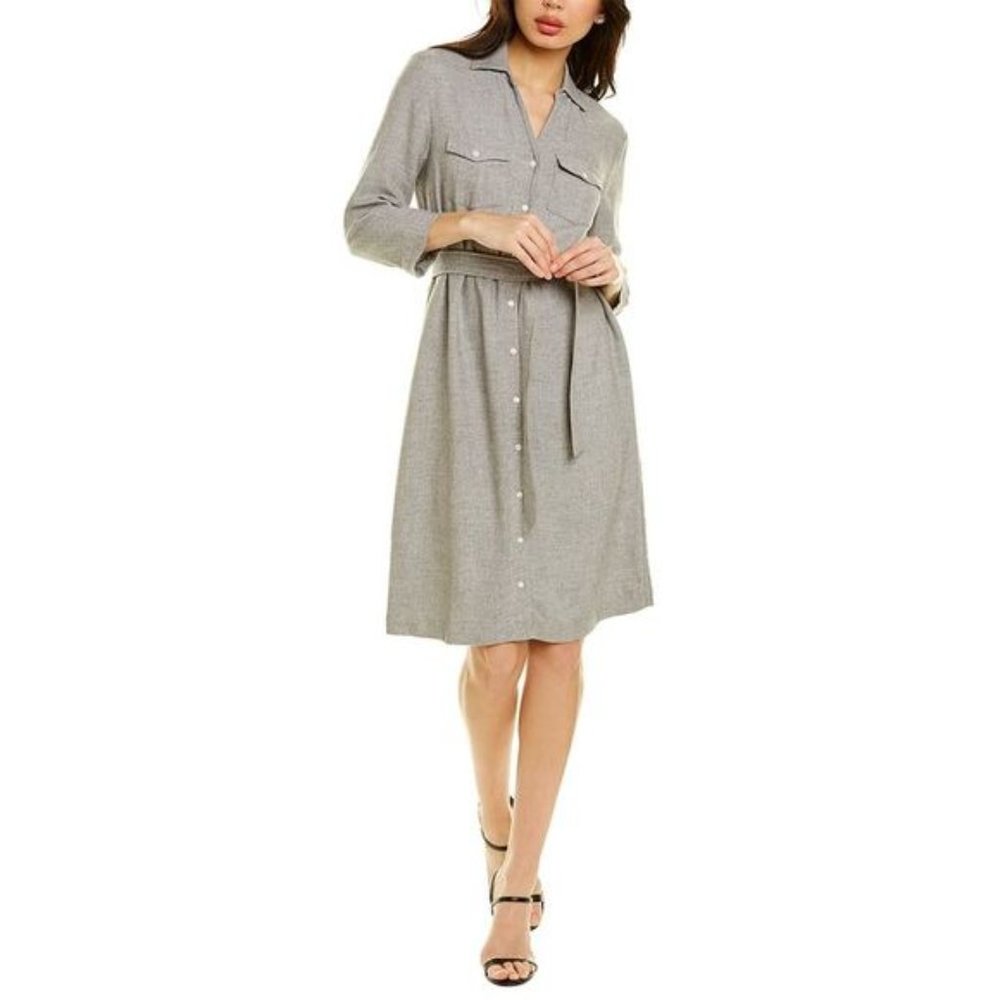 NWT J. McLaughlin gray "Brynn" shirtdress